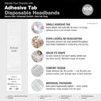 APPEARUS Disposable Stretch Facial Headbands, Snag-Free Adhesive Tab Closure - Image 5