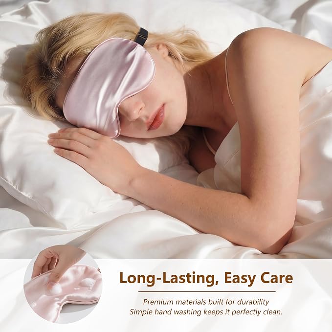 Sleep Mask Silk Eye Mask for Men Sleeping Mask, Adjustable Elastic Strap for - Image 5