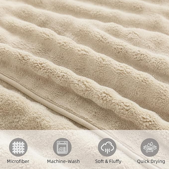 KBY Bath Towels Set 6 Piece 40x80 Inches，2 Extra Large Bath Sheets 2 Hand - Image 5