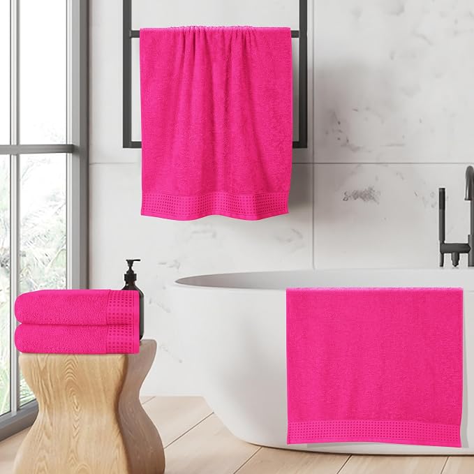 GLAMBURG Ultra Soft 4 Pack Oversized Bath Towel Set 27x54 inches, 100% Cotton - Image 5