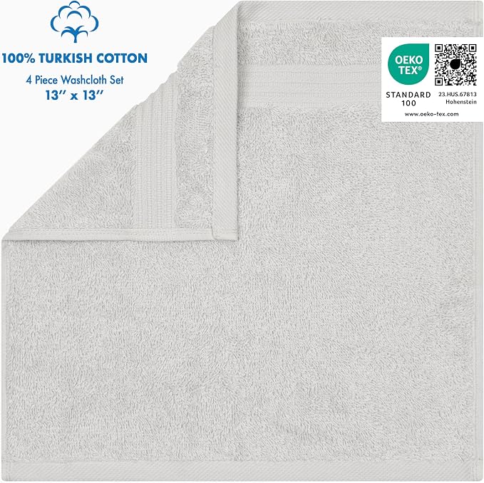 Cotton Paradise 100% Cotton Turkish Washcloth Set - Image 2