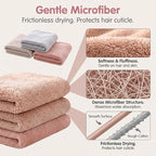 ARTIBETTER 3Pcs Cute Cat Hair Wrap Towels - Image 3