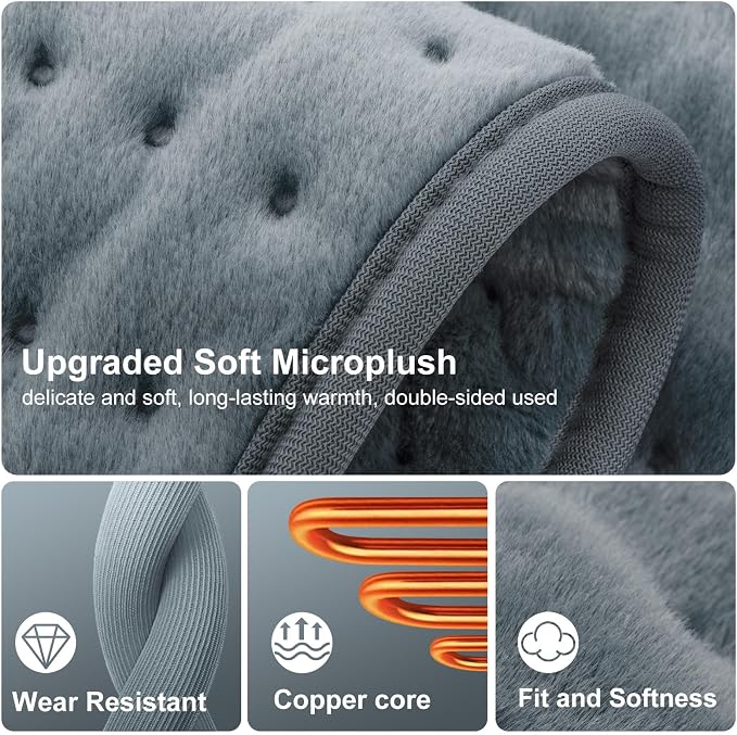 Heating Pad for Pain Relief – 12"x24" Moist/Dry Heat for Back, and Cramps - Image 7
