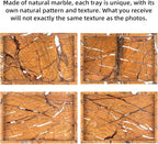 Marble Bathroom Vanity Tray, Natural Luxury Vanity Home Kitchen Bathroom Table - Image 6