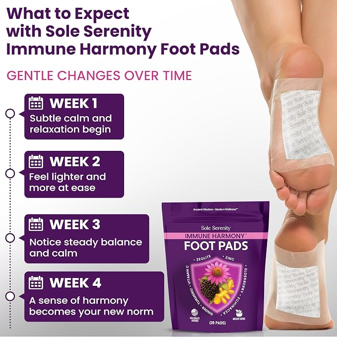 Sole Serenity Foot Pads with Vitamin C, Elderberry, Ginger & Zinc - Image 4