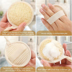 Face Exfoliating Loofah Pads Scrubber, Natural loofa Exfoliator Scrub Pad - Image 2