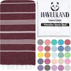 HAVLULAND Turkish Beach Towels, Oversized 40"x72" Turkish Bath Towel, Highly by Havluland