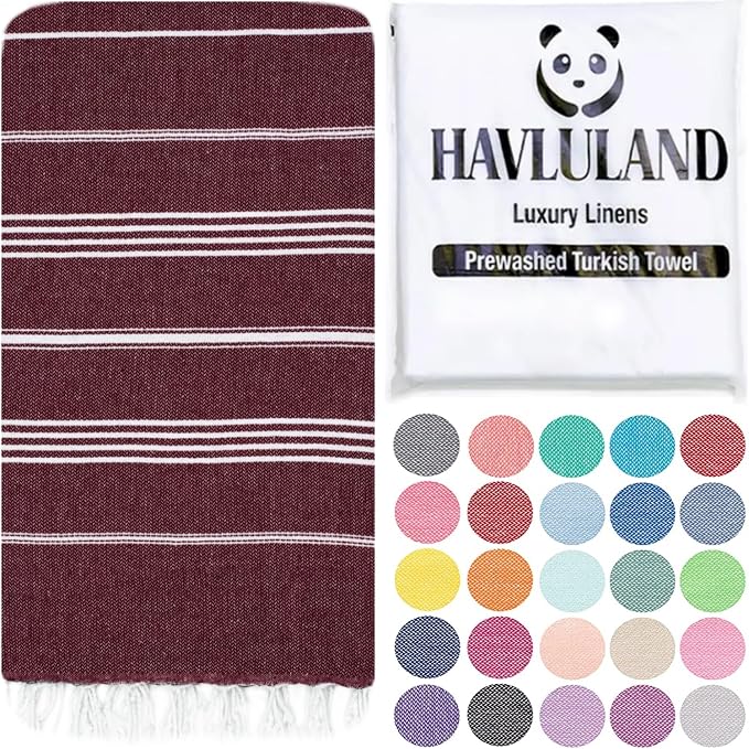 HAVLULAND Turkish Beach Towels, Oversized 40"x72" Turkish Bath Towel, Highly by Havluland