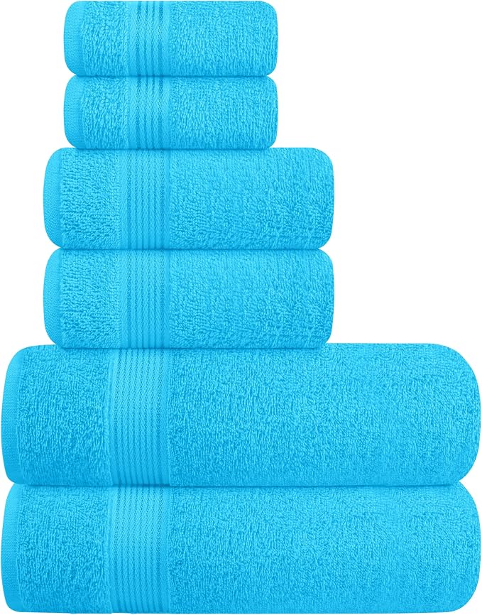 Elvana Home Ultra Soft 6 Pack Cotton Towel Set, Contains 2 Bath Towels 28x55 by Unknown