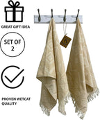 RAY SILVER Aztec Turkish Hand Towels Set of 2 100% Cotton Peshtemal Soft Feel - Image 8