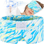 LC-dolida Sleep Mask with Bluetooth Headphones, Extra Large Silk Eye Mask by LC-dolida