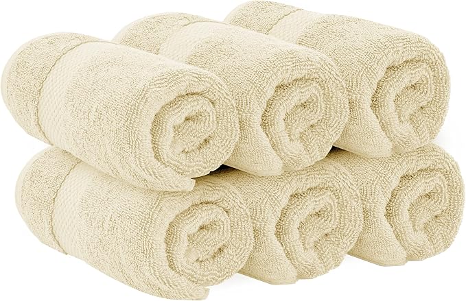 White Classic Luxury Beige Hand Towels - Image 3
