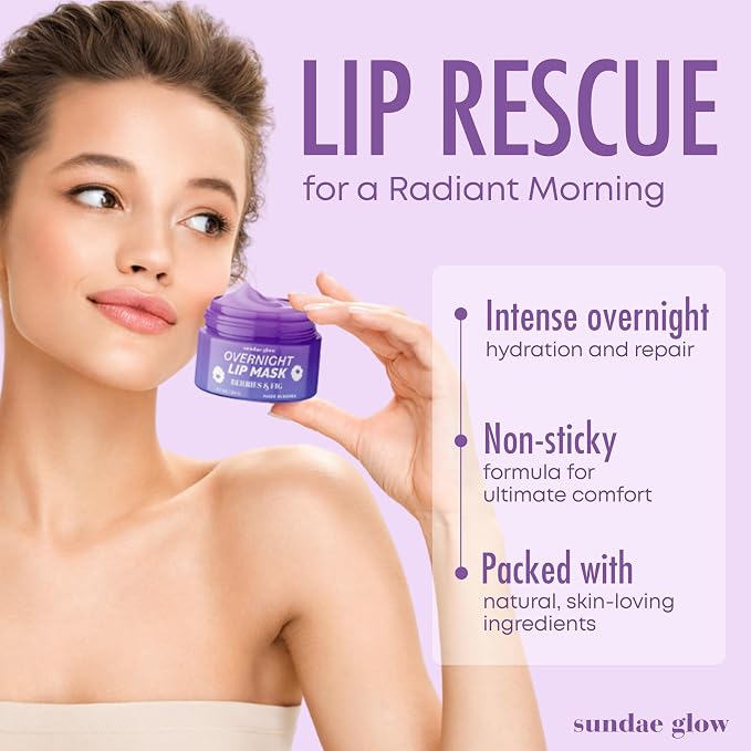 Lip Mask with Berries & Fig – Overnight Lip Repair, Intense Hydration & - Image 2