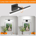 SOLFART 18Inch LED Vanity Light Bathroom Light Fixtures Over Mirror Black - Image 4