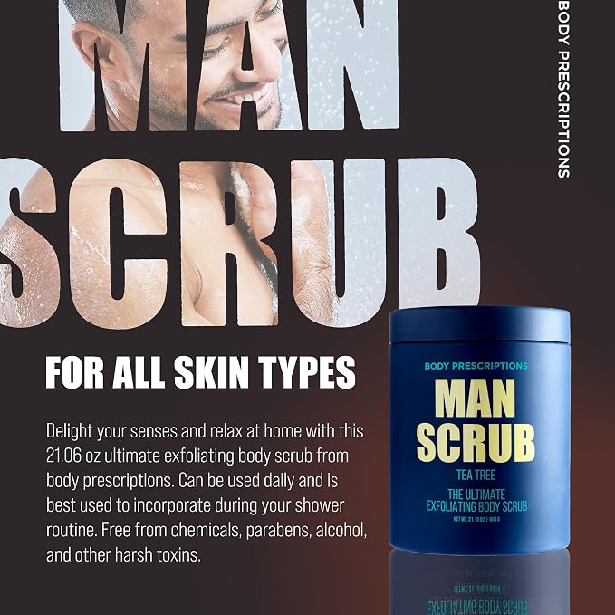 Body Prescriptions Men’s Exfoliating Body Scrub – Ultimate Skin Cleansing Wash - Image 3