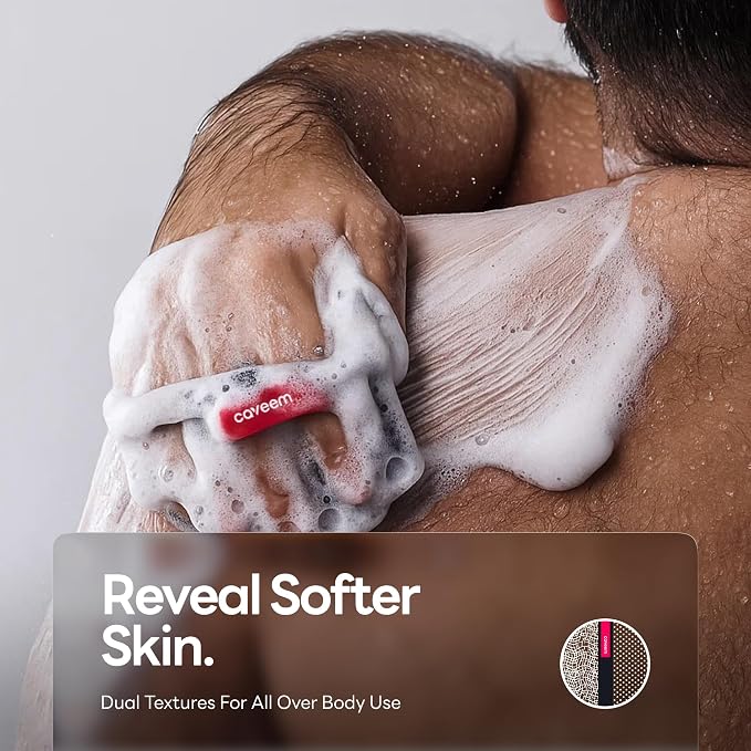 Caveem Exfoliating Body Scrubber, Bath and Body Scrub Buffer, Body Exfoliator - Image 2