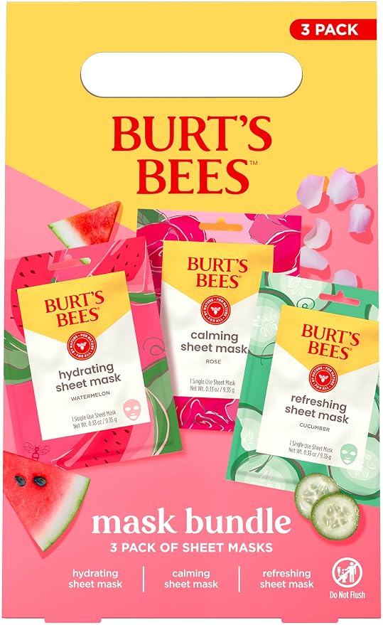 Burt's Bees Mothers Day Gifts, Face Mask Bundle Set, Hydrating Watermelon - Image 5