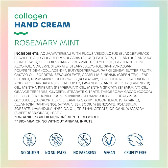 Seaweed Bath Co. Collagen Hand Cream, Rosemary Mint Scent, 2 Ounce, Sustainably - Image 3