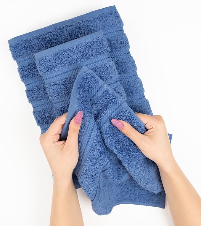 American Soft Linen Luxury 6 Piece Towel Set, 2 Bath Towels 2 Hand Towel 2 - Image 7