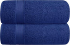 Belizzi Home Cotton 2 Pack Oversized Bath Towel Set 28x55 inches, Large Bath by Unknown
