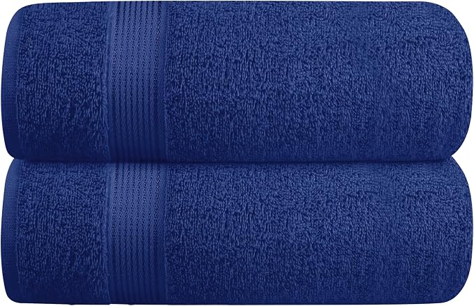 Belizzi Home Cotton 2 Pack Oversized Bath Towel Set 28x55 inches, Large Bath by Unknown
