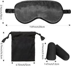 Silk Satin Sleeping Mask Eye Mask Set Include 2 Blindfold Eyeshade Elastic - Image 6