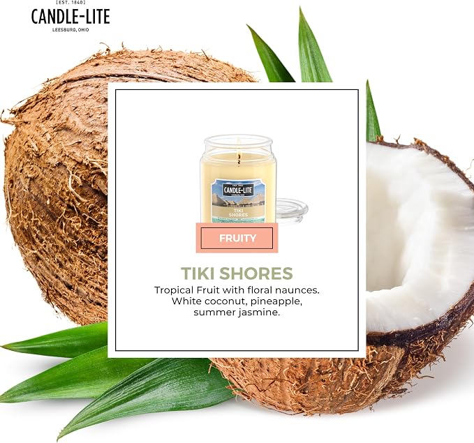 Candle-lite Scented Candles, Tiki Shores, 18 oz Jar, Proudly Poured in The USA - Image 5