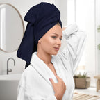 Avalon Towels Navy Blue Bath Towels Set of 4 pcs, 100% Cotton Towel Absorbent - Image 2