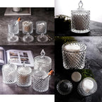 2 Pack Qtip Holder Thick Glass Apothecary Jars - Image 3