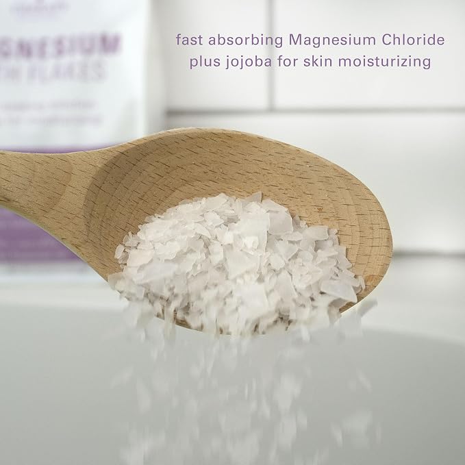 Village Naturals Therapy Calm Magnesium Bath Flakes, Lavender Vanilla Scent - Image 8