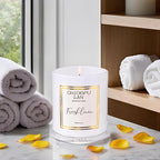 Chloefu LAN White Linen Candles, Luxury Scented Soy Jar Bathroom Candle - Image 3