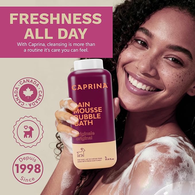 Caprina Fresh Goat’s Milk Bubble Bath, Hydrating Relaxing Foam Bath, - Image 5