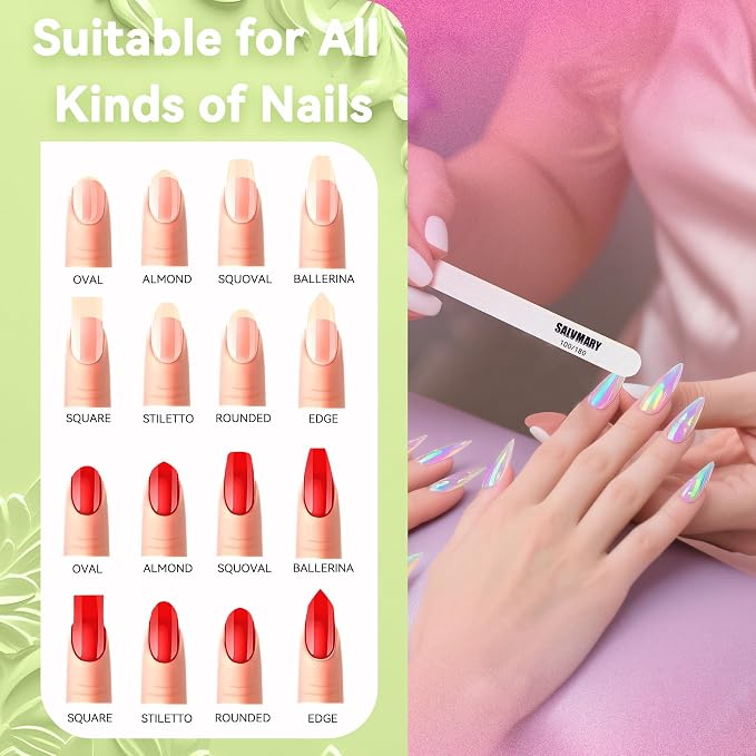 Professional Disposable Small Nail Files 100/180 Grit Double Sided White Emery - Image 3