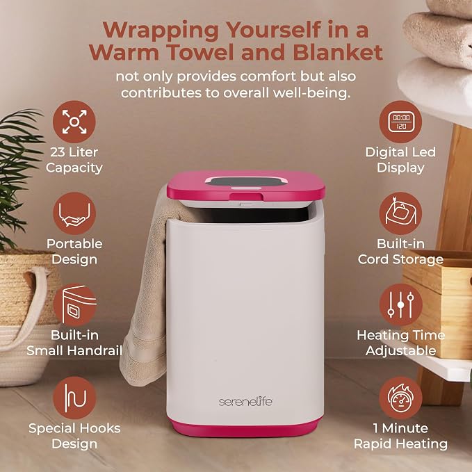 SereneLife Towel Warmer Bucket - Image 6