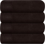 GLAMBURG Ultra Soft 4 Pack Oversized Bath Towel Set 27x54 inches, 100% Cotton by GLAMBURG