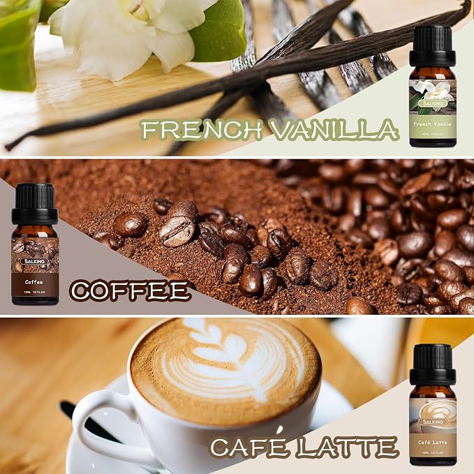 SALKING Coffee Shop Fragrance Oils Set, Premium Essential Oils Set - Image 3