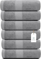 White Classic Luxury Light Gray Hand Towels - Image 2