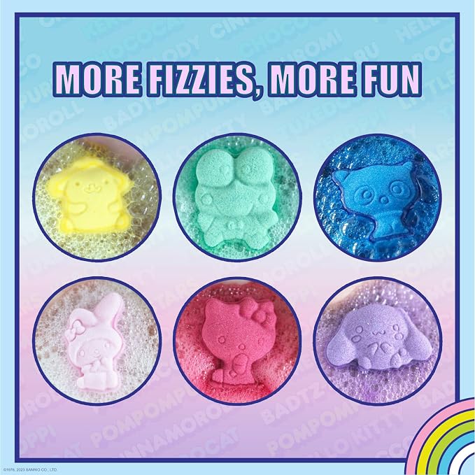 Hello Kitty and Friends Bath Bombs Set, 6 Piece, Bubblegum Scented - Image 3