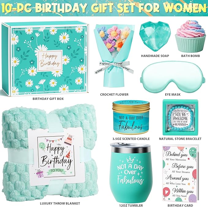 Birthday Gifts for Women Friendship, Unique Happy Birthday Gifts Basket for Mom - Image 2