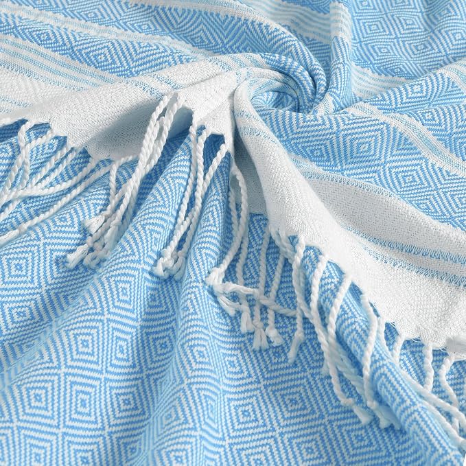 Genovega 6 Oversized Turkish Beach Bath Towel Set Bulk 74"x38" Extra Large Sand - Image 4