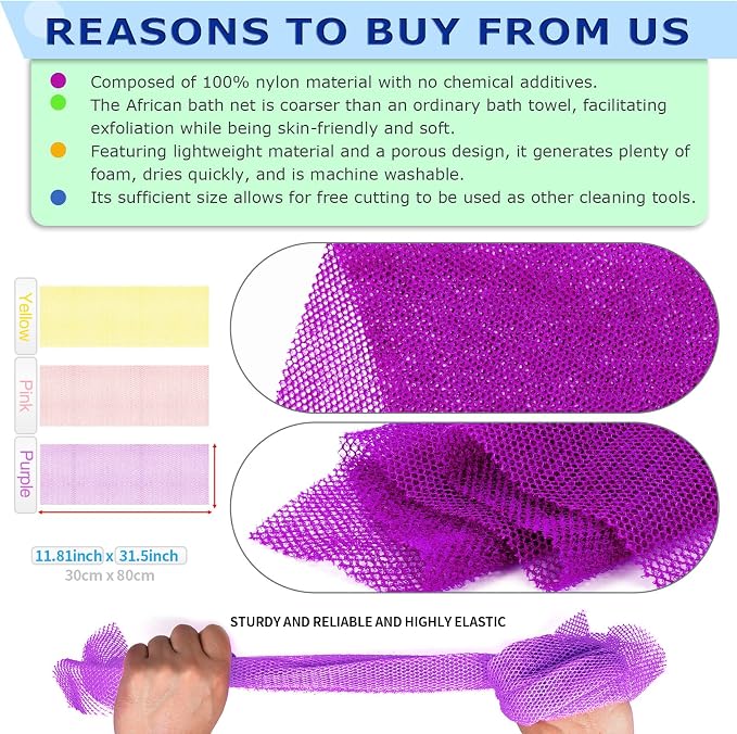 3 Pieces African Net Sponge – Premium African Net Sponge - Image 4
