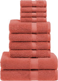SUPERIOR Egyptian Cotton Pile 10 Piece Towel Set, Includes 2 Bath, 4 Hand by SUPERIOR