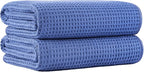 MICROFI New Microfiber Waffle Bath Towels, 2 Pieces, Fast Drying, Lint Free 430 by Unknown