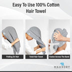 100% Cotton Large Hair Towel Wrap - Image 3