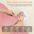 MIGIOL Muslin Hooded Baby Towels 100% Cotton ，Super Soft Muslin Baby Bath Towel - Image 2