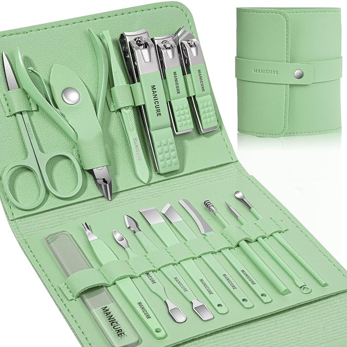 Manicure Set Professional Nail Clippers Pedicure Kit by Leipple
