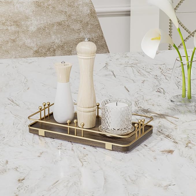 Bathroom Vanity Tray for Toiletries Makeup Perfume Candle Toilet Tank, Kitchen - Image 7