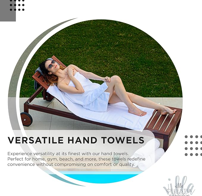 100% Cotton Hand Towel Set of 2, Sustainable, Highly Absorbent, Quick Drying - Image 6