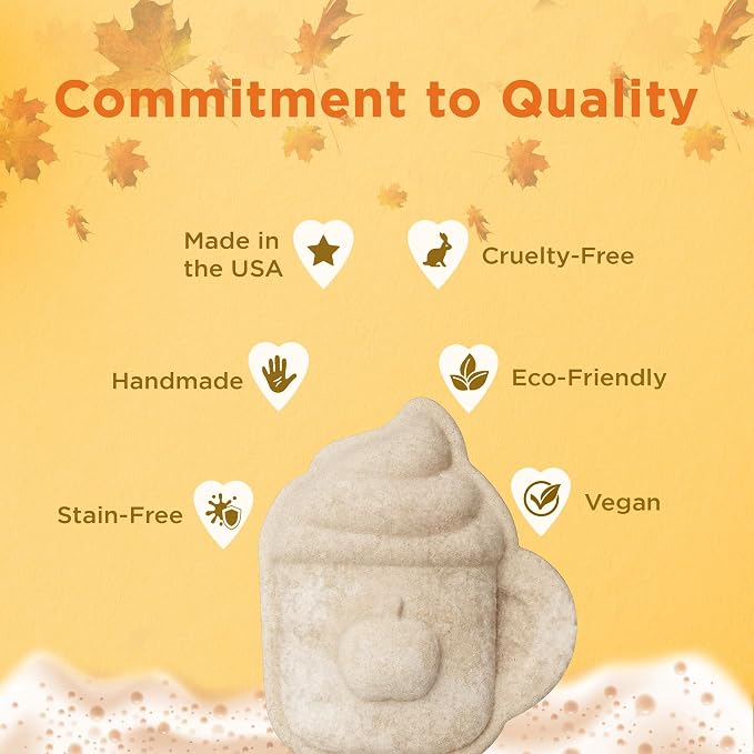 Pumpkin Spice Latte Bath Bomb for Women & Girls – Luxury Fall Bath Bombs - Image 4
