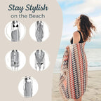 Turkish Beach Towel 35”x67” – 100% Cotton, Quick Dry, Lightweight Oversized - Image 5